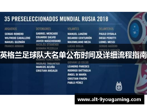 英格兰足球队大名单公布时间及详细流程指南 英格兰足球队大名单公布时间及详细流程指南